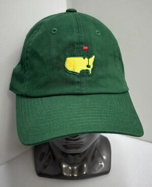 Masters golf Hat green caddy style pga adjustable strap American Needle slouch